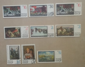 Мистецтво Искусство ^/--/^ СССР 1968 г - Государственный Русский музей, Ленинград. гаш ^_^^^ СРСР 1968 р - Державний Російський музей, Ленінград. гаш., 7 шт (див.фото) - фото фото фото