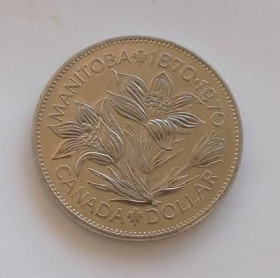 Інше Другое ^/--/^ Канада. 1 долар. 1970. 100 років приєднання Манітоби. ^_^^^ Канада. 1 доллар. 1970. 100 лет присоединения Манитобы. - фото фото фото