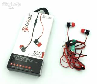 Навушники Наушники ^/--/^ Гарнитура / Наушники с микрофоном Celebrat S /--/ 50 Premium High Quality Stereo Earphones Red ^_^^^ Навушники з мікрофоном Celebrat S /--/ 50 Premium High Quality Stereo Earphones Red - фото фото фото