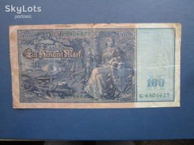 Німеччина Германия ^/--/^ Банкнота 100 марок Германия 1910 корабль дредноут зелёная печать ^_^^^ Банкнота 100 марок Німеччина 1910 корабель дредноут зелена печатка - фото фото фото