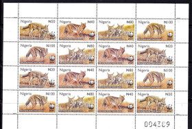 Фауна Фауна ^/--/^ Фауна . Нигерия 2003 г MNH - к/б блок - ^_^^^ Нігерія 2003 MNH - блок - фото фото фото