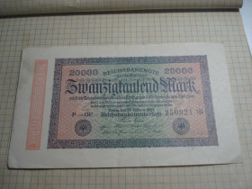 Німеччина Германия ^/--/^ 20 /--/ тис марк 1923 Німеччина ^_^^^ 20 тыс. марк 1923 Германия - фото фото фото