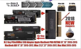 Інші комплектуючі Другие комплектующие ^/--/^ переходник адаптер SSD для MacBook Air 2013 2014 2015 Mac Air Pro    ( M.2 PCI-e до 12 + 16 /--/ Pin AHCI ) ^_^^^ Перехідник адаптер SSD для MacBook Air 2013 2014 2015 Mac Air Pro ( M.2 PCI-e до 12 + 16 /--/ Pin AHCI) Перехідник NVMe PCIe M.2 NGFF для установки SSD диска в Apple Macbook Air A /--/ 1465 A /--/ 1466*********014, 2015, 2017) новий Цей адаптер для перетворення SSD - фото фото фото