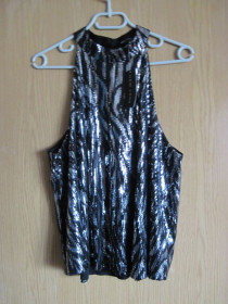 Топи Топы ^/--/^ .Новый суперстрейч.  топ в пайетках &amp;quot;NEW LOOK&amp;quot; р.48 ^_^^^ Новий суперстрейч. топ в пайетках &amp;quot;NEW LOOK&amp;quot; р.48 - фото фото фото