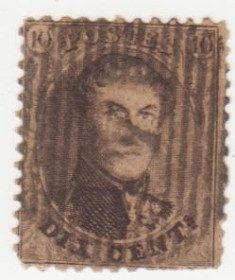 Бенілюкс Бенилюкс ^/--/^ Бельгия 1863  г. № 11 гашеная ^_^^^ Бельгія 1863 р. No 11 гашена - фото фото фото