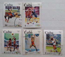 Спорт Спорт ^/--/^ Куба 1983 г - Олимпийские игры, Лос-Анджелес &amp;apos;84, 5 шт ^_^^^ Куба 1983 р - Олімпійські ігри, Лос-Анджелес &amp;apos;84, 5 шт - фото фото фото