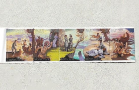 СРСР - СССР - ^/--/^ Поштова зчіпка марок СССР &amp;quot; Творчість Д.Ф.Купера &amp;quot; 1989 рік ** ^_^^^ Почтовая сцепка марок СССР &amp;quot; Творчество Д.Ф.Купера &amp;quot; 1989 год - фото фото фото