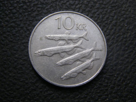 Ісландія Исландия ^/--/^ 10 крон Исландия 1984 г ^_^^^ 10 крон Ісландії 1984 - фото фото фото