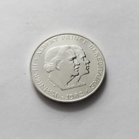Монако Монако ^/--/^ 100 ФРАНКОВ МОНАКО 1982 состояние UNC серебро 15/0.900 РЕДКАЯ!!! ^_^^^ 1982 — стан UNC срібло Рідка!!! - фото фото фото