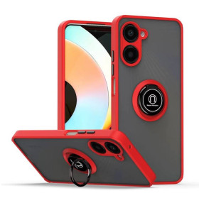 Чохли, бампера Чехлы, бампера ^/--/^ Чохол Fiji Colorframe для Realme 10 Pro 5 /--/ G матовий бампер з кільцем підставкою Red ^_^^^ Чехол Fiji Colorframe для Realme 10 Pro 5 /--/ G матовый бампер с кольцом подставкой Red - фото фото фото