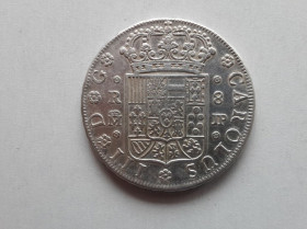Іспанія Испания ^/--/^ Испания, 8 реалов, король Карл III, 1762 год. Серебро, 26,74 грамм. Состояние идеальное. ^_^^^ Іспанія, 8 реалів, король Карл III, 1762 рік. Срібло, 26,58 грам. Стан ідеальний. - фото фото фото