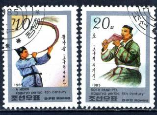 КНДР КНДР ^/--/^ КНДР. Муз. инструменты (серия) 1985 г. ^_^^^ КНДР. Муз. інструменти (серія) 1985 р. - фото фото фото