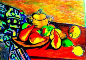 Картини, Гравюри, Живопис та Графіка Картины, Гравюры, Живопись и Графика ^/--/^ Натюрморт бумага цвет. карандаш ручная работа 15*20 /--/ см. ^_^^^ Натюрморт папір кольор. олівець ручна робота 15 * 20 см. - фото фото фото