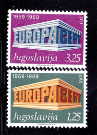 Балканський півострів Балканский полуостров ^/--/^ Югославия  1969 г  MNH - EUROPA CEPT ^_^^^ Югославія 1969 MNH - EUROPA CEPT - фото фото фото