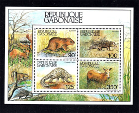 Фауна Фауна ^/--/^ NM Фауна  Габон 1985 г MNH - блок ^_^^^ NM Фауна Габон 1985 MNH - блок - фото фото фото