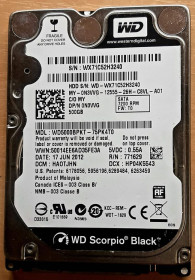 Жорсткі диски Жесткие диски ^/--/^ HDD WD Scorpio Black 500 Gb ^_^^^ HDD Scorpio Black 500 Gb - фото фото фото