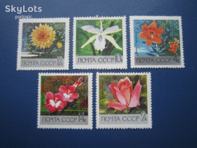 СРСР - СССР - ^/--/^ 5 марок повна серія СРСР 1969 флора квіти садові MNH ^_^^^ 5 марок полная серия СССР 1969 флора цветы садовые MNH - фото фото фото