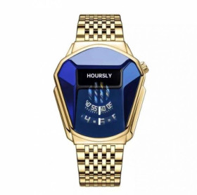 Розумні годинники (Smart watch) Умные часы (Smart watch) ^/--/^ Мужские кварцевые часы Hoursly из нержавеющей стали, gold blue ^_^^^ Чоловічі кварцові годинники Hoursly з нержавіючої сталі, gold blue - фото фото фото