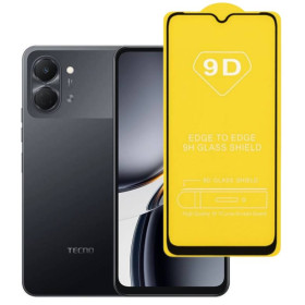 Чохли, бампера Чехлы, бампера ^/--/^ Захисне скло TDG 9 /--/ D для Tecno Spark Go 3 (KN /--/ 3) повна проклейка чорний ^_^^^ Защитное стекло TDG 9 /--/ D для Tecno Spark Go 3 (KN /--/ 3) полная проклейка черный - фото фото фото