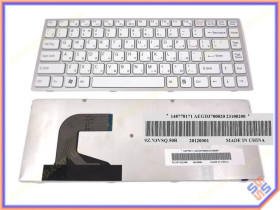 Клавіатури Клавиатуры ^/--/^ Клавиатура для SONY VPC-S Series (RU White, Серебристая рамка) Оригинал ^_^^^ Клавіатура для SONY VPC-S Series (RU White, Срібляста рамка) - фото фото фото