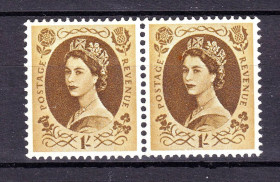 Словаччина Словакия ^/--/^ Великобритания  1952 г MNH - HM QE-II -  стандарт - пара/сцепка - ^_^^^ Великобританія 1952 MNH - HM QE-II - стандарт - пара/зчіпка - - фото фото фото