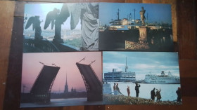 СРСР СССР ^/--/^ Открытка Полный широкоформатный набор 32 шт Ленинград 1990 г ^_^^^ Повний широкоформатний набір 32 шт Ленінград 1990 р - фото фото фото