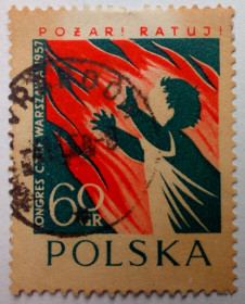 Польща Польша ^/--/^ Польша 1957 Пожарные, гашеная ^_^^^ Польща 1957 Пожежні, гашена - фото фото фото