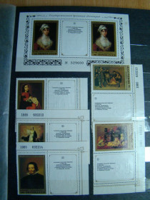СРСР - СССР - ^/--/^ СССР, Михель  (2009), 5452-5456, блок 177, Шедевры Государственного Эрмитажа. Испанская живопись. ^_^^^ СРСР, Міхель (2009), 5452-5456, блок 177, Шедеври Державного Ермітажу. Іспанський живопис. - фото фото фото