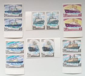 СРСР - СССР - ^/--/^ СССР 1978 Ледоколы, сцепки, MNH (I) ^_^^^ СРСР 1978 Льодоколи, зчеплення, MNH (I) - фото фото фото