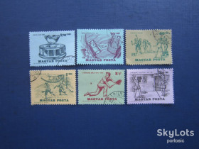 Угорщина Венгрия ^/--/^ 6 марок Угорщина 1965 спорт тенніс історія гаш ^_^^^ 6 марок Венгрия 1965 спорт теннис история гаш - фото фото фото