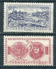 Мистецтво Искусство ^/--/^ Чехословакия Czechoslovakia 1958 Mi 1073-1074 Нац.выставка архивных документов MNH ^_^^^ Чехословаччина Czechoslovakia 1958 Mi 1073-1074 Нац.виставка архівних документів MNH - фото фото фото