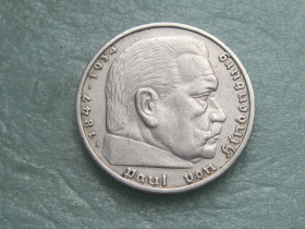 Германія (-) Германия (-) ^/--/^ ГЕРМАНИЯ.5 Марок 1936 г А, Гинденбург Третий рейх. СЕРЕБРО. Состояние! ^_^^^ Марок 1936 А, Гінденбург Третій рейх. СЕРЕБРО. Стан! - фото фото фото