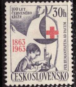 Чехословаччина Чехословакия ^/--/^ Чехословакия. 100 лет Международному Красному Кресту   (серия)* 1963 г. ^_^^^ Чехословаччина. 100 років Міжнародному Червоному Хресту (серія) * 1963 - фото фото фото