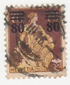 Швейцарія Швейцария ^/--/^ Швейцария 1915  г. № 126 гашеная ^_^^^ Швейцарія 1915 р. No 126 гашена - фото фото фото