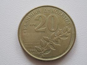 Греція Греция ^/--/^ Греция 20 драхм 1994 года #19255 ^_^^^ Греція 20 драхм 1994 #19255 - фото фото фото