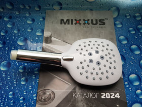 Крани, змішувачі Краны, смесители ^/--/^ Лейка для душа Mixxus SH-13 с кнопкой включения потока ^_^^^ Лейка для душа Mixxus SH-13 з кнопкою включення потоку - фото фото фото