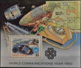 Інше Другое ^/--/^ Сент-Люсия Телекоммуникации Космос 1983 ^_^^^ Сент-Люсія Телекомунікації Космос 1983 - фото фото фото