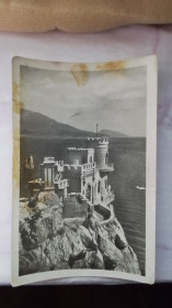 СРСР СССР ^/--/^ Открытка Крым Ялта Мисхор Ласточкино гнездо 1956 год ^_^^^ Листівка Крим Ялта Місхор Ластівчине го 1956 - фото фото фото