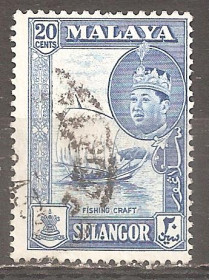 Малайзія Малайзия ^/--/^ Бр.Малайя        (Селангор) 1962 Sc.120 гаш. ^_^^^ Бр.Малайя (Селангор) 1962 Sc.120 гаш. - фото фото фото