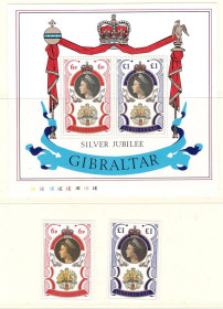 Великобританія Великобритания ^/--/^ ZM Великобритания 1977 г  MNH - блок + марки ^_^^^ ZM Великобританія 1977 MNH - блок + марки - фото фото фото