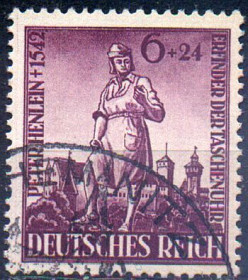 Третій Рейх (-) Третий Рейх (-) ^/--/^ 1942 - Рейх - 400 років смерті П.Хенлейна Mi.819 _гаш _2,0 € ^_^^^ 1942 - Рейх - 400 лет смерти П.Хенлейна Mi.819 _гаш _2,0 € - фото фото фото