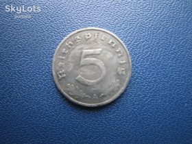 Германія (-) Германия (-) ^/--/^ Монета 5 пфенігів Німеччина Рейх 1941 А свастика ^_^^^ Монета 5 пфеннигов Германия Рейх 1941 А свастика - фото фото фото