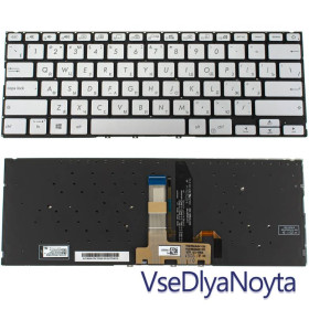 Клавіатури Клавиатуры ^/--/^ Клавиатура для ноутбука ASUS (X /--/ 432 series) rus, sivler, без фрейма, подсветка клавиш (ОРИГИНАЛ) ^_^^^ Клавіатура для ноутбука ASUS (X /--/ 432 series) rus, sivler, без фрейму, підсвічування клавіш (ОРИГІНАЛ) - фото фото фото