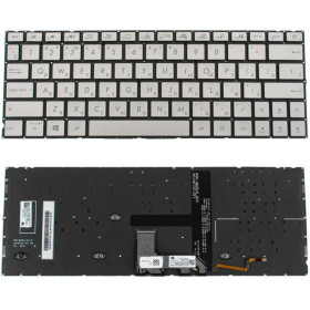 Клавіатури Клавиатуры ^/--/^ Клавиатура для ноутбука ASUS (UX /--/ 334 series) rus, silver, без фрейма, подсветка клавиш (ОРИГИНАЛ) ^_^^^ Клавіатура для ноутбука ASUS (UX /--/ 334 series) rus, silver, без фрейму, підсвічування клавіш (ОРИГІНАЛ) - фото фото фото