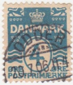 Балтійські країни Балтийские страны ^/--/^ Дания   1905  г. №  52 гашеная ^_^^^ Данія 1905 р. No 52 гашена - фото фото фото