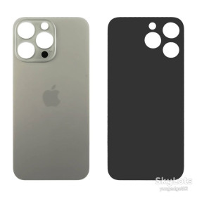 Корпуса на iPhone Корпуса на iPhone ^/--/^ Задня кришка APPLE iPhone 15 Pro Max Natural Titanium  (сіра)  (великий отвір) ^_^^^ Задняя крышка APPLE iPhone 15 Pro Max Natural Titanium (серая) (большое отверстие) - фото фото фото