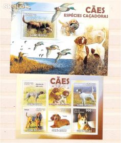 Фауна Фауна ^/--/^ NM Фауна . Гвинея Биссау 2010 г MNH - собаки - охота - 2 /--/ а блока ^_^^^ Гвінея Біссау 2010 р MNH - собаки - полювання - 2 /--/ а блоку - фото фото фото
