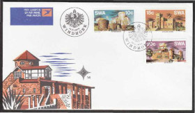 Інші країни Другие страны ^/--/^ SWA 1976 АРХИТЕКТУРА ЗОДЧЕСТВО СТРОИТЕЛЬСТВО ЗАМКИ ИСКУССТВО КПД Mi.417-419 ^_^^^ SWA 1976 АРХІТЕКТУРА ЗОДНІСТЬ ЗАМКИ МИСТЕЦТВО КПД Mi.417-419 - фото фото фото