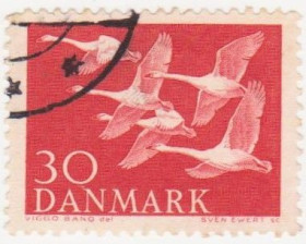Балтійські країни Балтийские страны ^/--/^ Дания   1956 г. №  368 гашеная ^_^^^ Данія 1956 р. No 368 гашена - фото фото фото