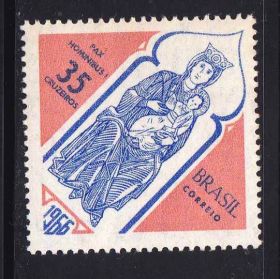 Мистецтво Искусство ^/--/^ NM Бразилия  1966 г MNH - ^_^^^ NM Бразилія 1966 MNH - фото фото фото